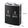Thùng rác 2 ngăn không nắp ngoài trời