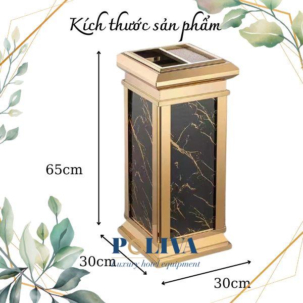 Kích thước thùng rác giả đá 