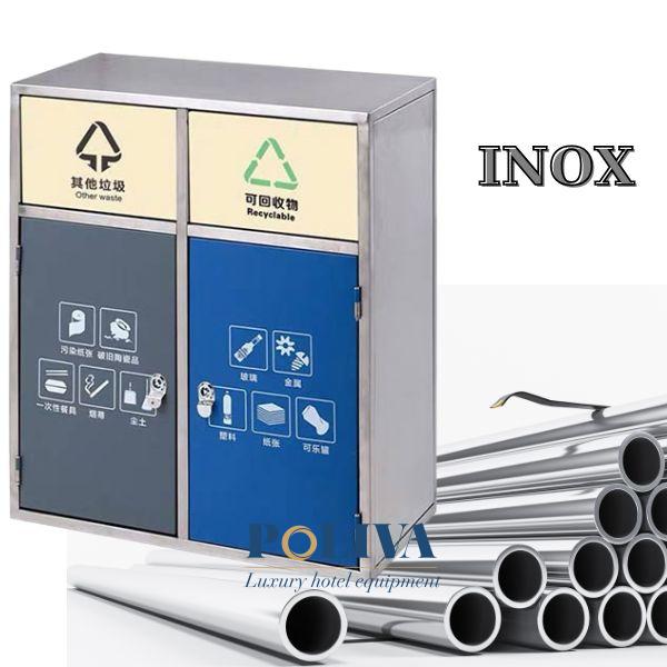 Chất liệu inox bền bỉ, không gỉ sét và ảnh hưởng nhiệt độ ngoài trời