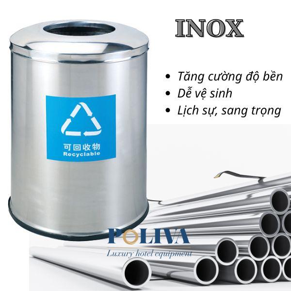 Chất liệu inox cao cấp chống gỉ sét, mang tính thẩm mỹ cao 