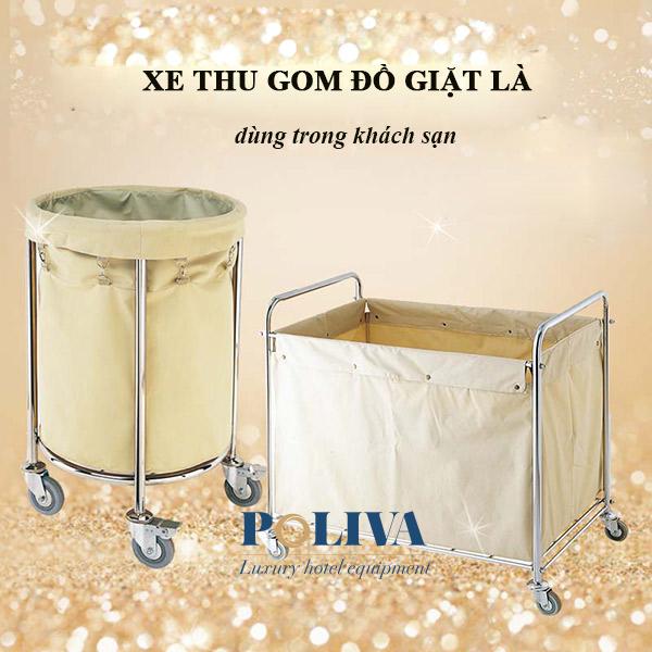 Xe chở đồ giặt là khung inox của Poliva