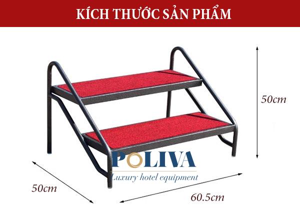 Hình ảnh thông số kích thước bậc thang sân khấu 