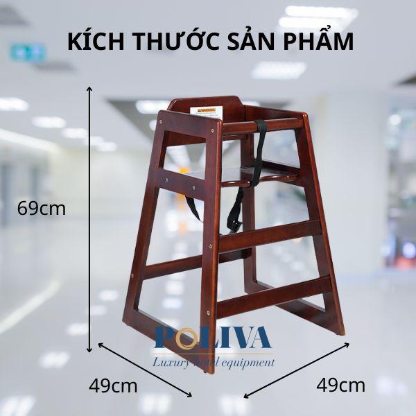 Hình ảnh kích thước ghế ngồi ăn cho trẻ 