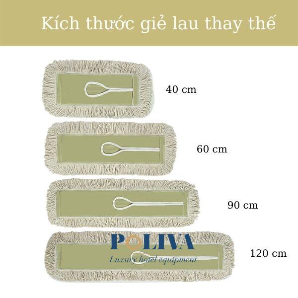 Hình ảnh thông số kích thước của giẻ lau sàn nhà