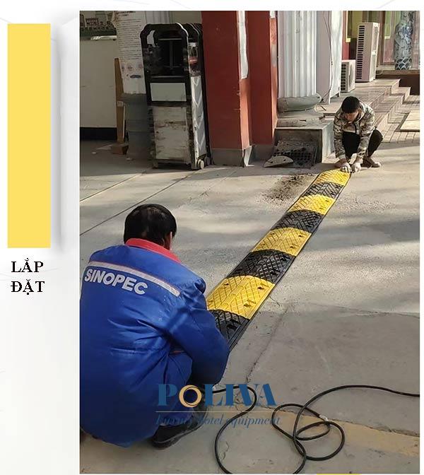 Gờ giảm tốc cao su đa dạng không gian sử dụng 