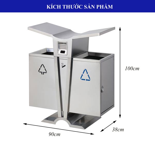 Thùng đựng rác thải ngoài trời