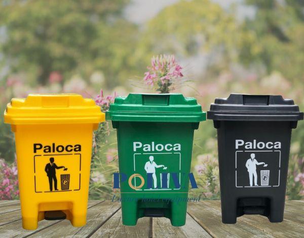 Thùng rác đạp chân 60L của Poliva 