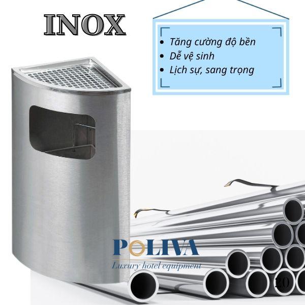 Chất liệu inox không gỉ sét, dễ dàng vệ sinh