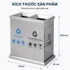 Thùng rác ngoài trời đôi
