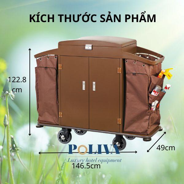 Hình ảnh kích thước xe dọn phòng khách sạn