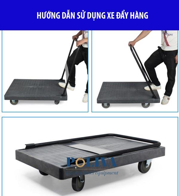 Hướng dẫn gấp gọn xe đẩy hàng 