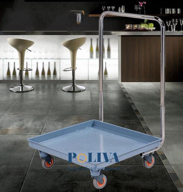 Xe đẩy rack ly bát đĩa, ly, cốc của Poliva