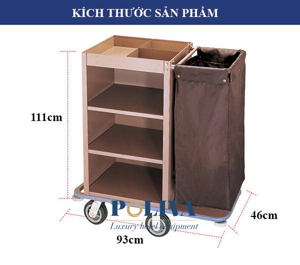 Hình ảnh kích thước xe dọn phòng khách sạn 