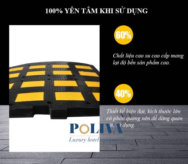 Thiết kế và cấu tạo của gờ giảm tốc bằng cao su