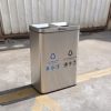 Thùng rác inox 2 ngăn văn phòng