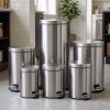 Thùng rác Inox đạp chân tròn