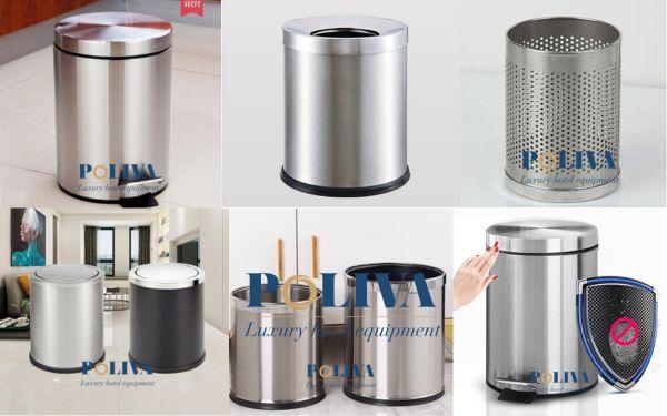 1 số thùng rác inox mà Poliva đang bán chạy