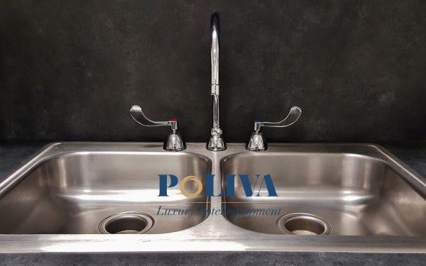 Bồn rủa bát được làm bằng chất liệu inox chống ăn mòn cao