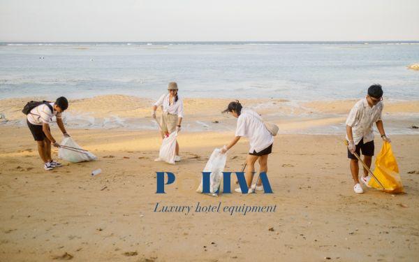 Thu gom, phân loại rác thải trên các bãi biển cũng là 1 giải pháp tuyên truyền ý thức hiệu quả