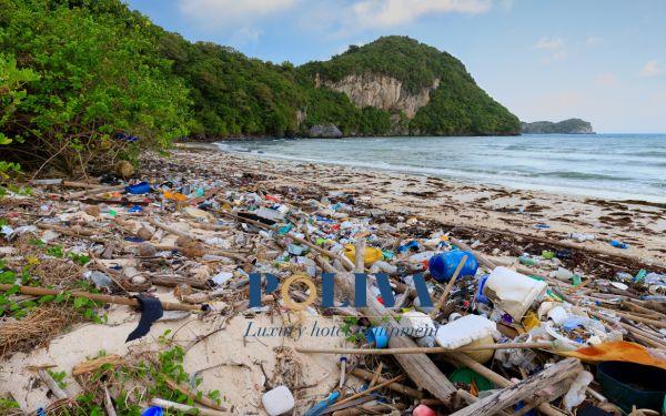 Hình ảnh rác thải nhựa trên biển 