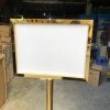 Bảng menu inox vàng 2 mặt
