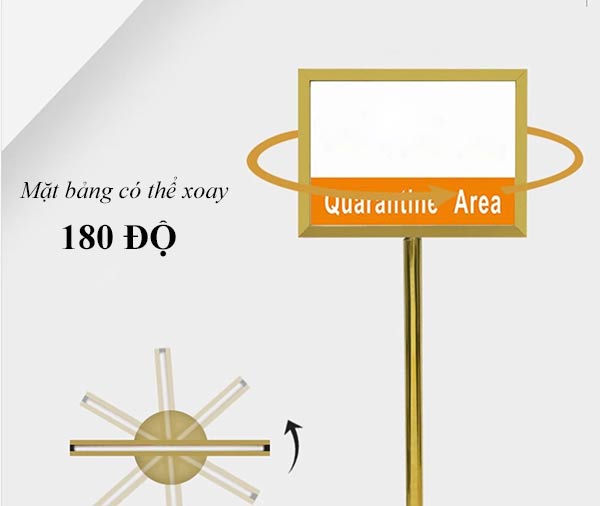 bảng menu 2 mặt có thể xoay 180 độ