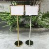 Bảng menu inox vàng 2 mặt
