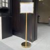 Bảng menu inox vàng 2 mặt