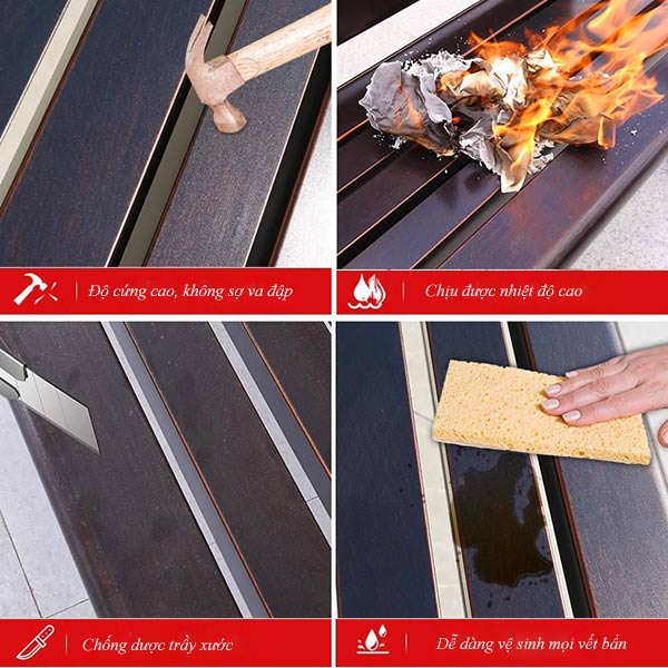 ghế chất liệu nhôm đúc chống trầy xước, gỉ sét và chịu được nhiệt độ cao
