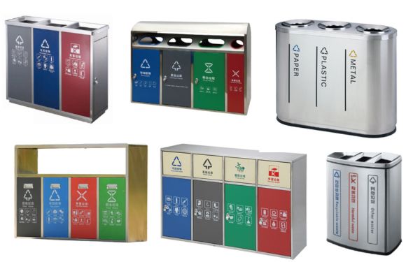 Hình ảnh 1 số thùng rác phân loại của Poliva