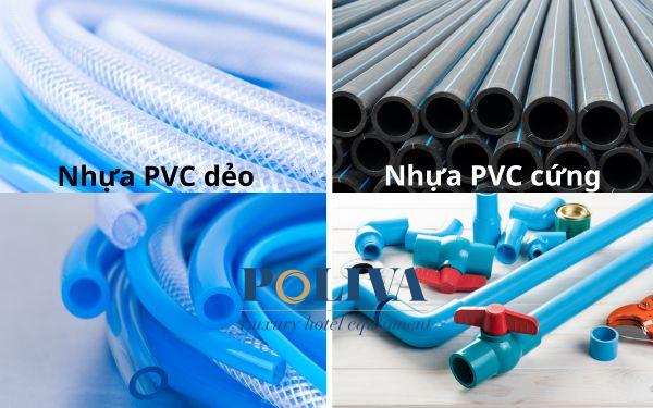 Hình ảnh 2 loại nhựa PVC cứng và dẻo
