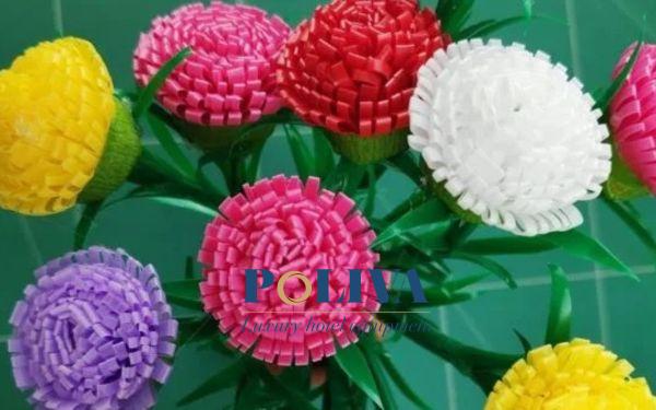 Làm hoa giấy bằng ống hút nhựa 