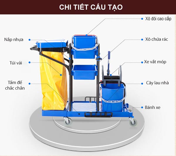 Cấu tạo của xe làm vệ sinh khách sạn