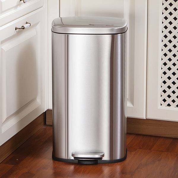 Thùng rác inox vuông đạp chân