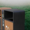 Thùng rác phân loại 2 ngăn có gạt tàn