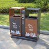 Thùng rác phân loại 2 ngăn có gạt tàn