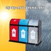Thùng rác thép 3 ngăn nắp bập bênh