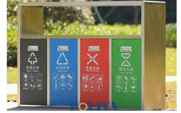 Hình ảnh thùng rác phân loại nhiều ngắn