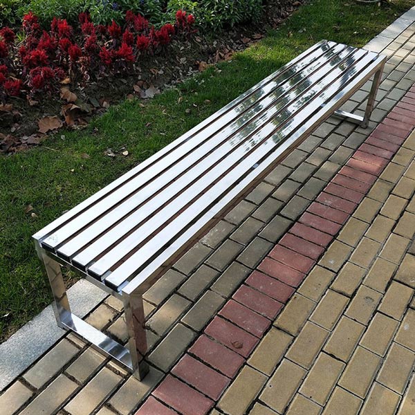 Ghế ngồi công viên inox không tựa lưng
