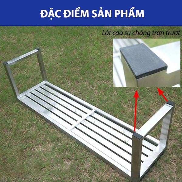 Chân đế được gắn thêm mút cao su giúp ghế chống trơn trượt 