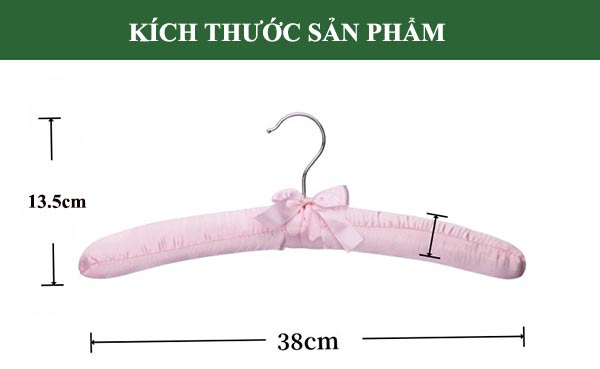 Kích thước móc áo lụa cao cấp