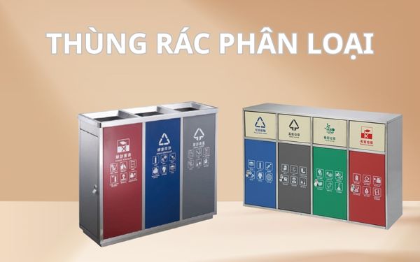 Mẫu thùng rác phân loại của Poliva
