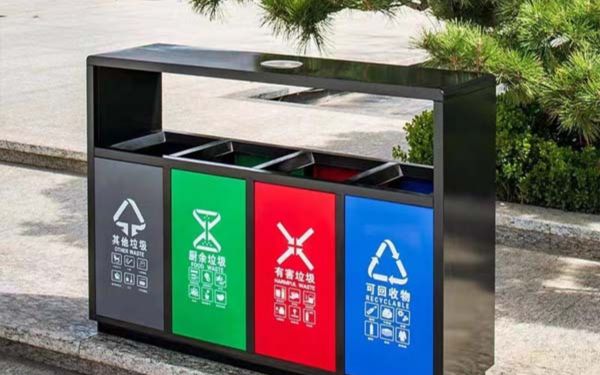 Thùng rác ngoài trời nhiều ngăn