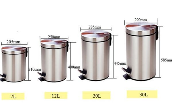 Nên chọn thùng rác gia đình với dung tích phù hợp