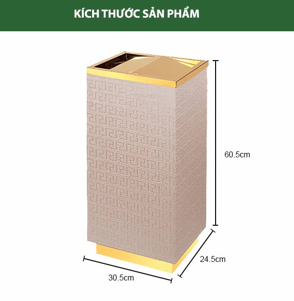 thùng rác inox gạt tàn thuốc