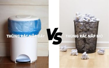 So sánh thùng rác nắp kín và nắp mở: Ưu nhược điểm từng loại?