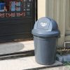 Thùng rác nhựa tròn nắp đẩy 100l