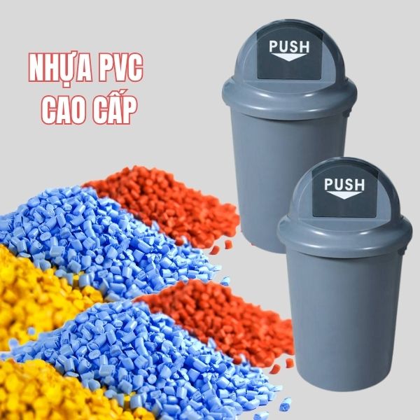 Thùng rác công nghiệp 100l được làm từ nhựa PVC cao cấp