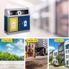 Thùng rác phân loại 2 ngăn thép sơn tĩnh điện