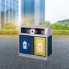 Thùng rác phân loại 2 ngăn thép sơn tĩnh điện